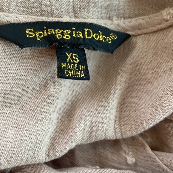 Spiaggia Dolce Women’s Cover Up Maxi Dress Size XS Polka Dot Color Mauve Pink - Picture 7 of 7